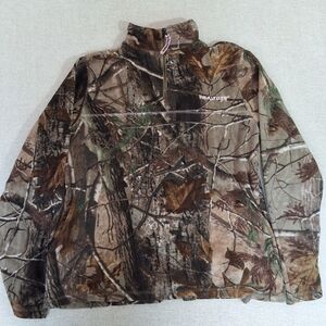 Realtree Womens Quarter Zip Fleece Longsleeve Pullover Size XL